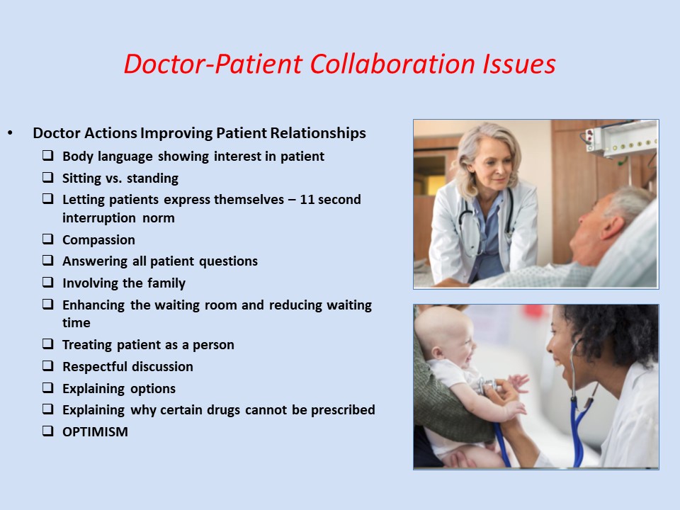 Doctor Actions Improving Patient Relationships Living Well While